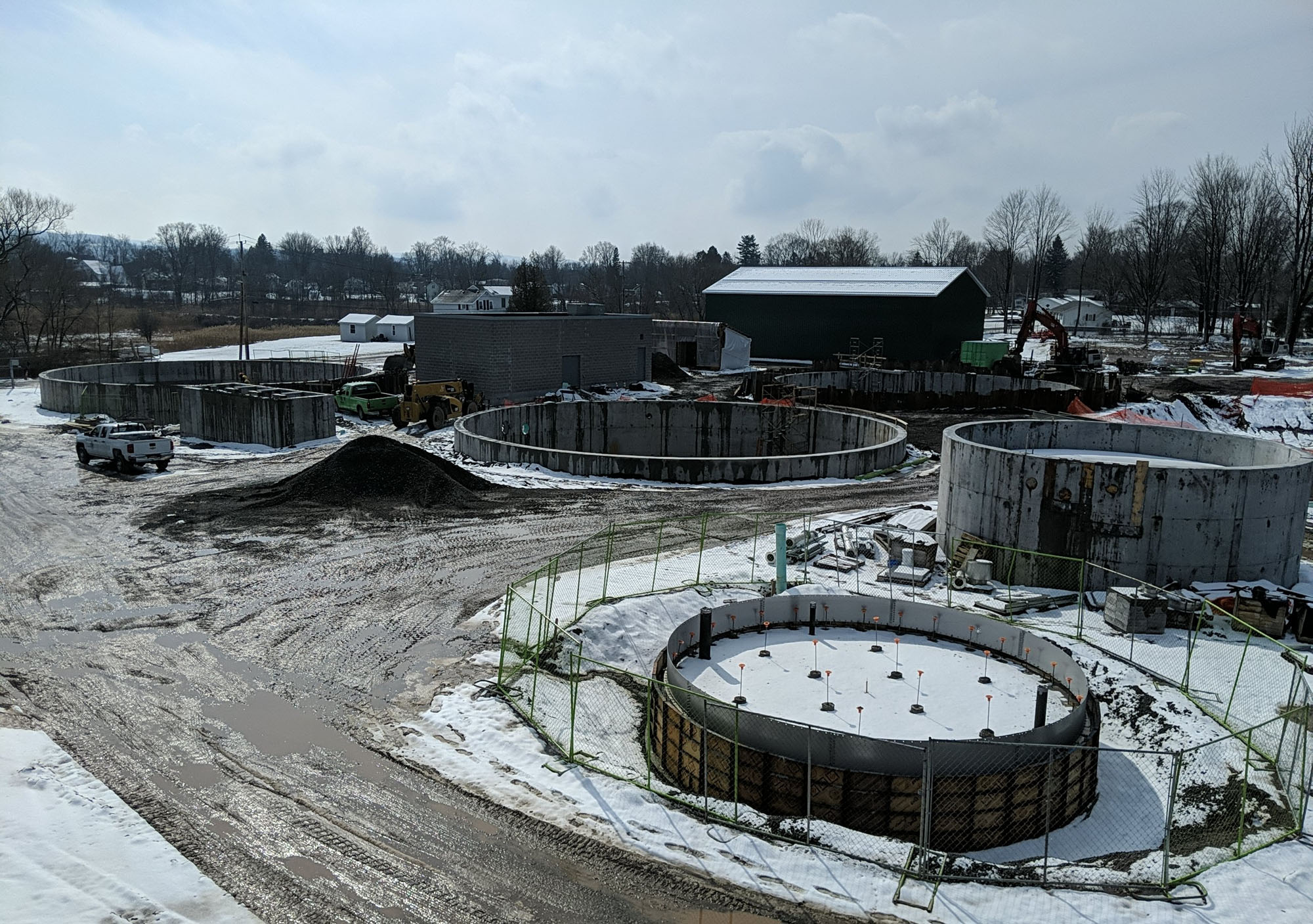Activated Sludge Pump Station and Secondary Clarifiers Site Image - March 22
